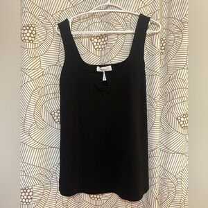 Additionelle 1X keyhole neck line black tank top EUC